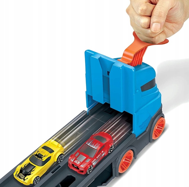 HOT WHEELS CITY MEGA DŁUGI TRANSPORTER 2W1 TOR 2m Marka Mattel