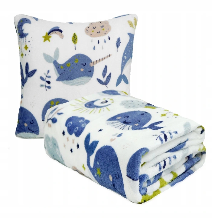 KOMPLET DO PRZEDSZKOLA ŻŁOBKA KOC + POSZEWKA WYPRAWKA DO SZKOŁY WYBÓR WZORU Stan opakowania oryginalne