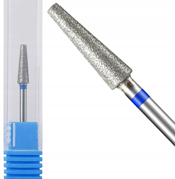 FREZ DIAMENTOWY Stożek Ścięty frezy NIEBIESKI Do Skórek manicure