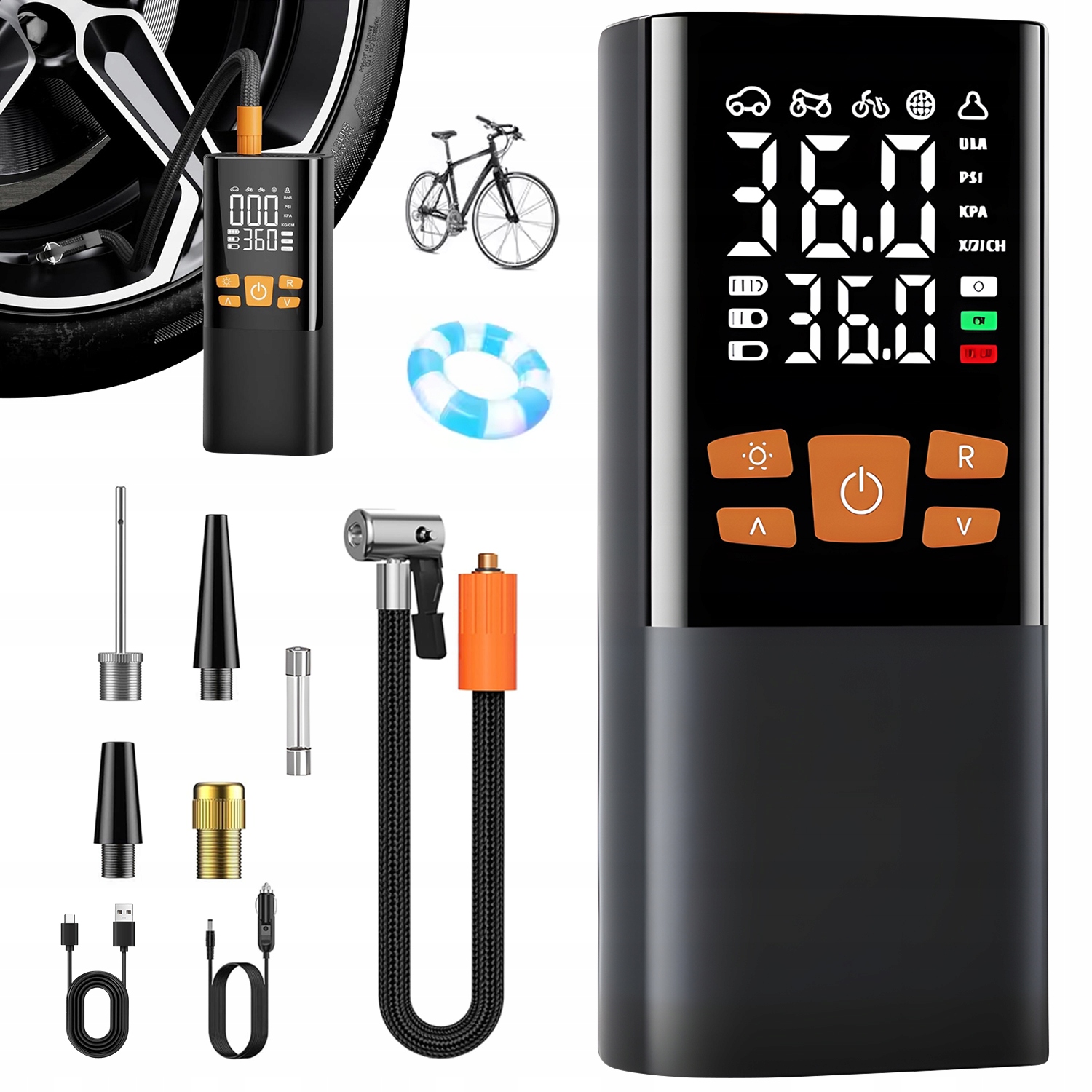 Bezdrátová Elektrická Pumpa 150 Psi Pro Míčové Kolo Do Auta