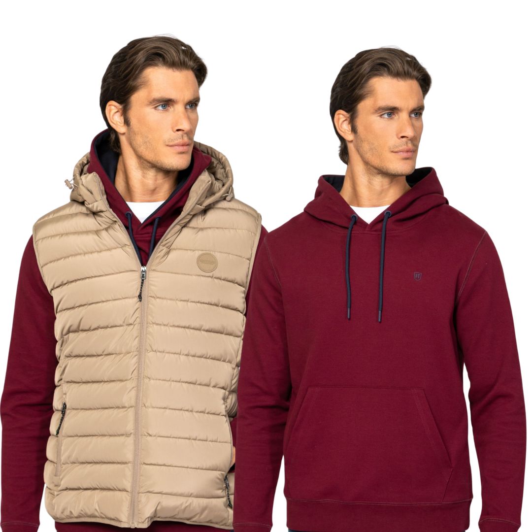 Heavy Tools Komplet Bez Rukávů WANTIW25 Béžová Xxl+mikina Self Bordó XXL