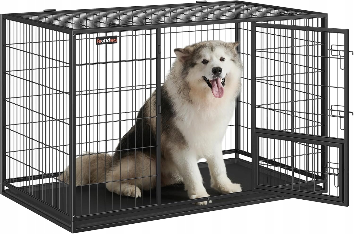 Klatka dla psa Heavy Duty Przenośna 139 x 79 x 87 cm 2 zdejmowane drzwi