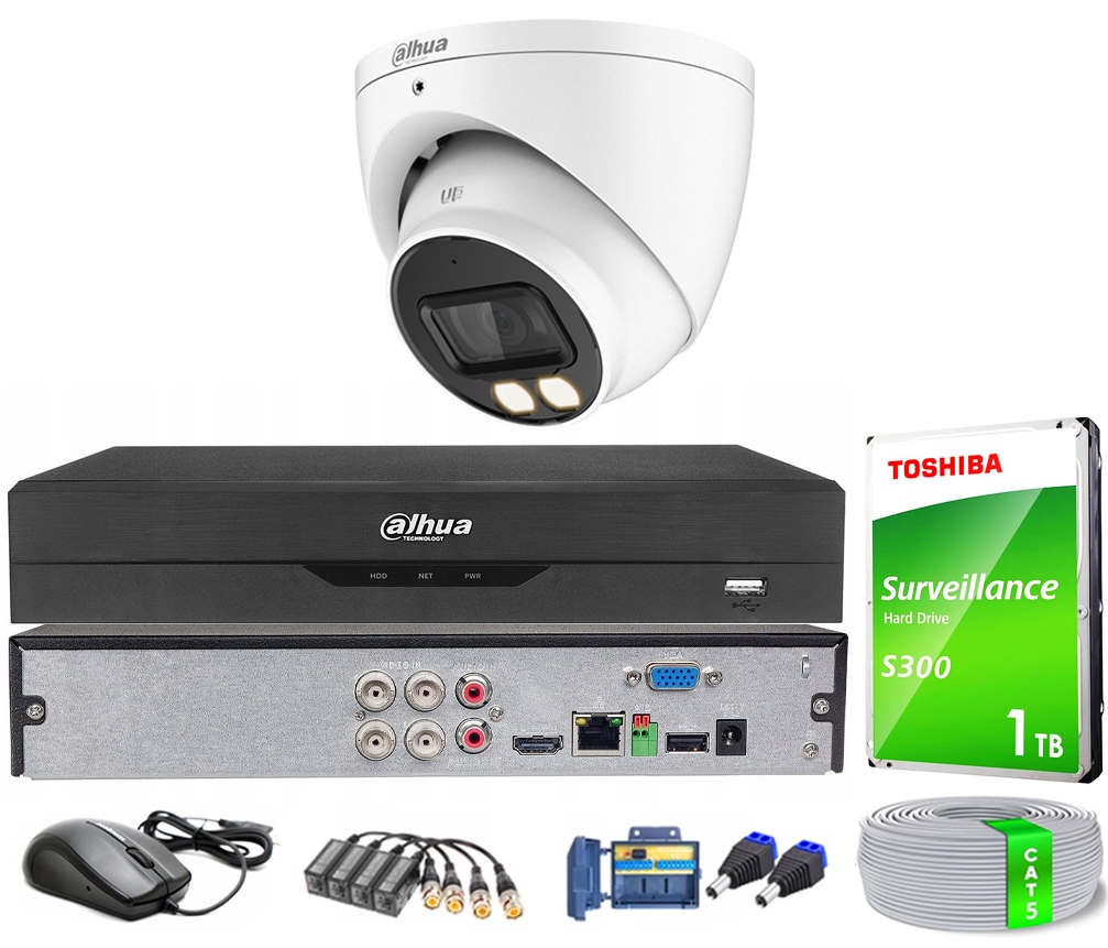 Sada pro monitorování Dahua Kamera HAC-HDW1500T 5Mpx SmartDual rekordér
