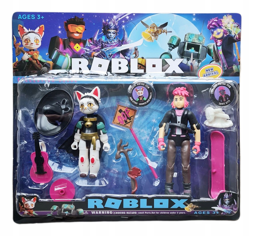 ROBLOX 2 DUŻE FIGURKI RUCHOME ŚWIECĄ DODATKI 9W1