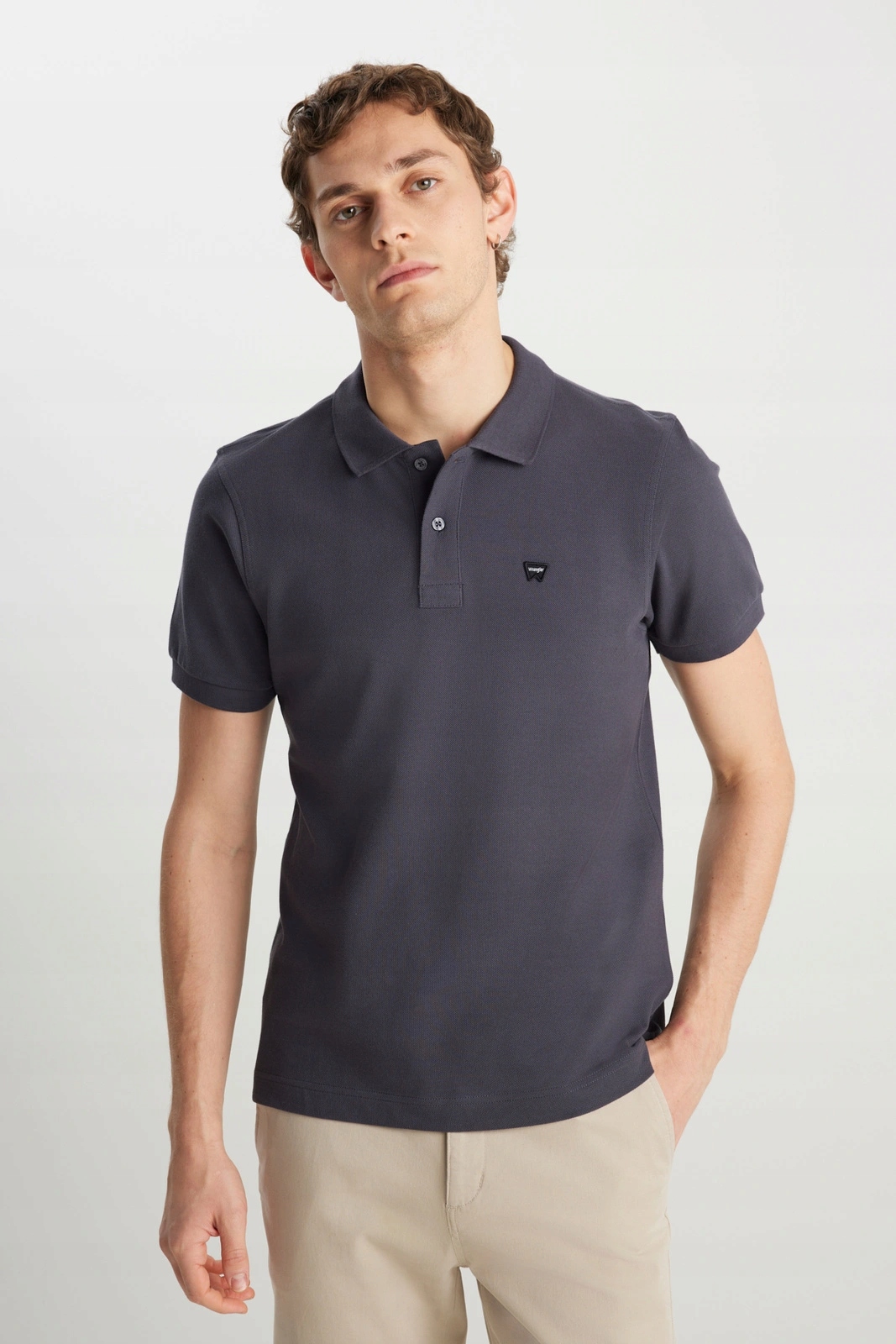 Pánská polokošile Wrangler Ss Polo Tee Anthracite 112388628 M