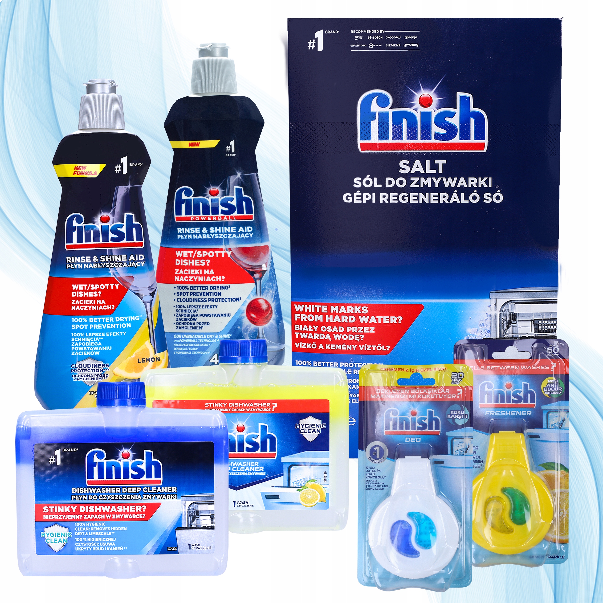 FINISh Sada do myčky Sůl x2 Čistič x2 Vůně x2 Mix