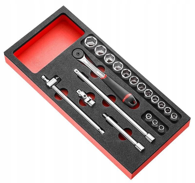 MODM.J161-36 - MODUŁ NASADEK 3/8" 6-KĄTNYCH, 7-22 MM WKŁADKA PIANKOWA FACOM