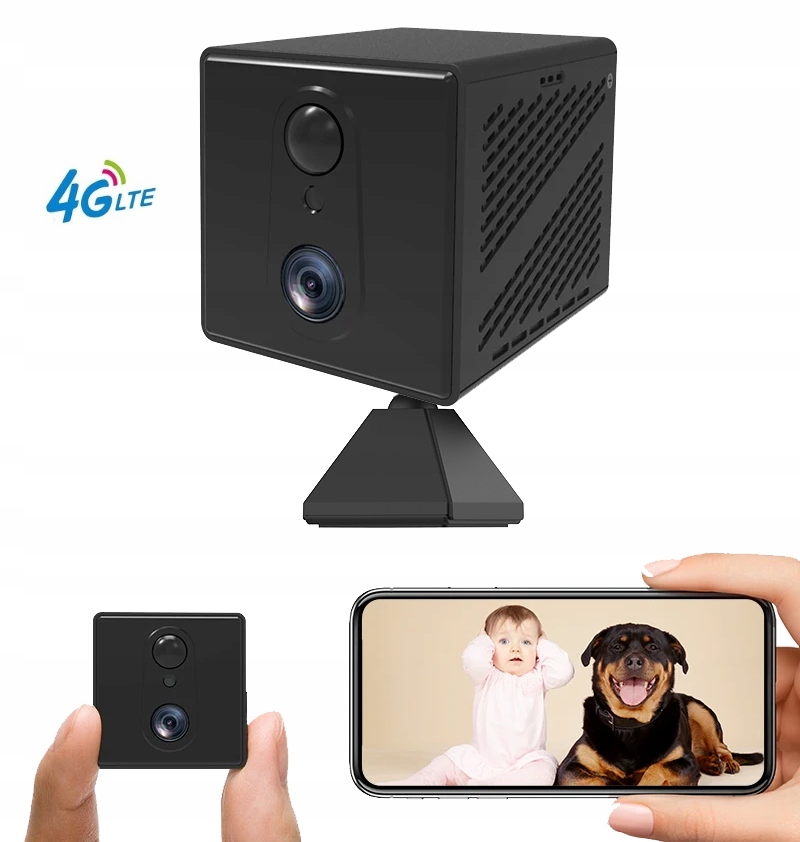 Mini Kamera 4G Na Sim Podgląd Na Żywo Detekcja Alarmy Do 10 Dni Pracy MK01G