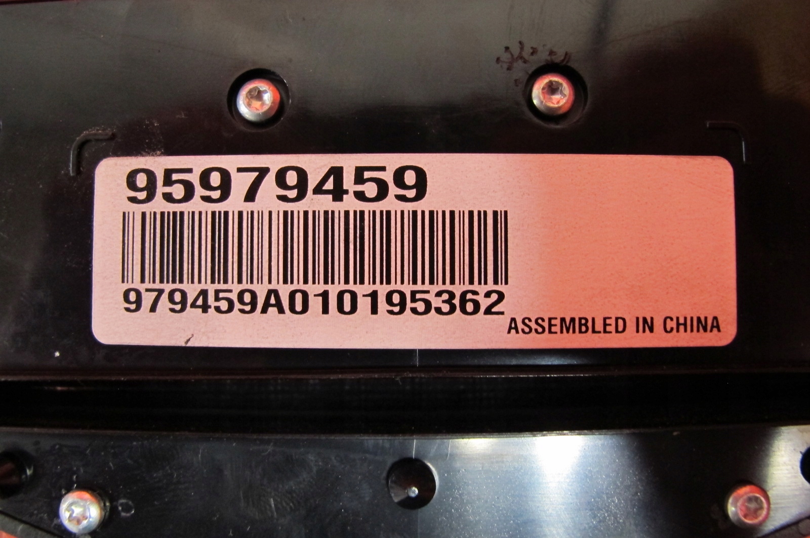 CHEVROLET CRUZE J300 PANEL switch RADIA 95979459