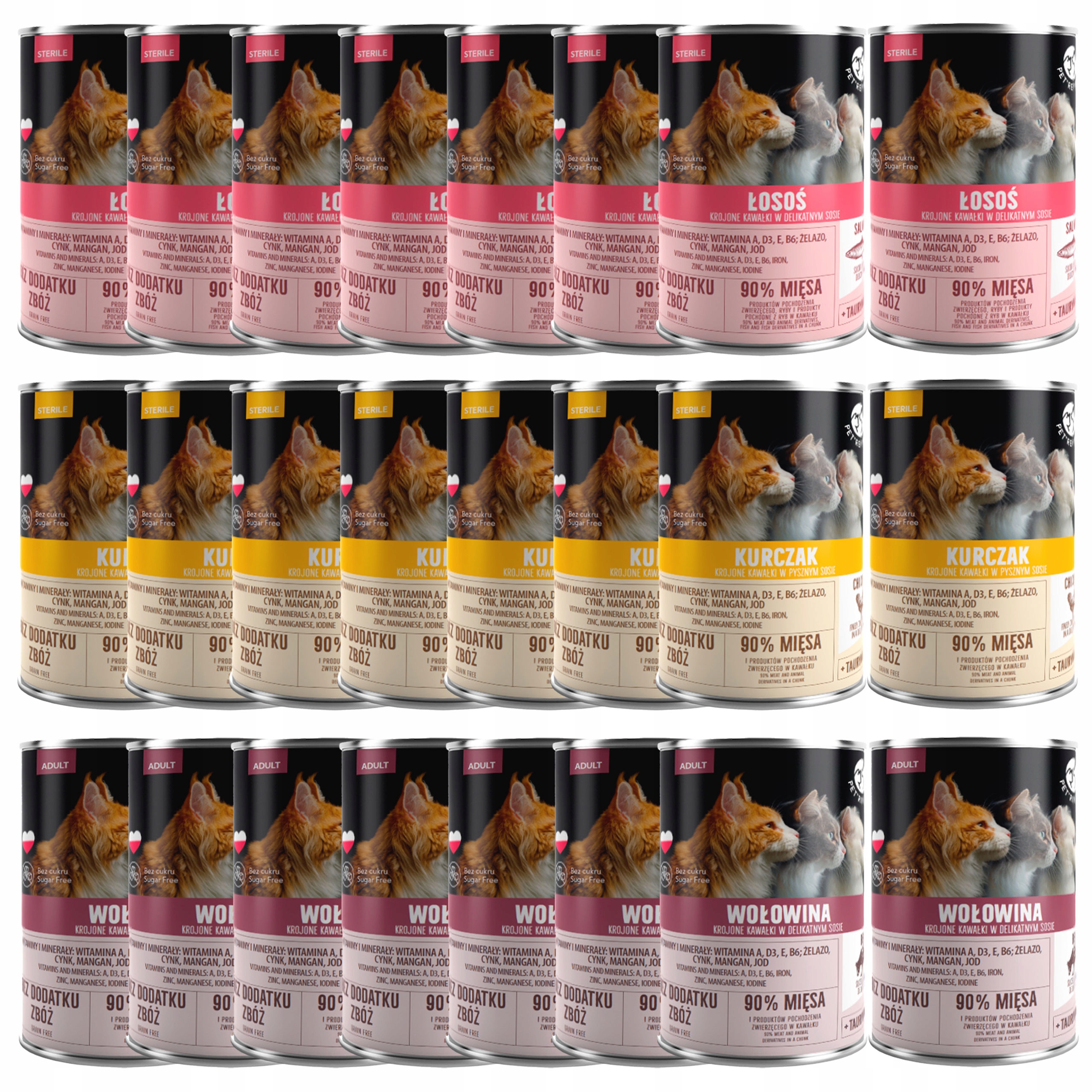 Pet Republic karma mokra dla kota mix smaków 24 x 400g