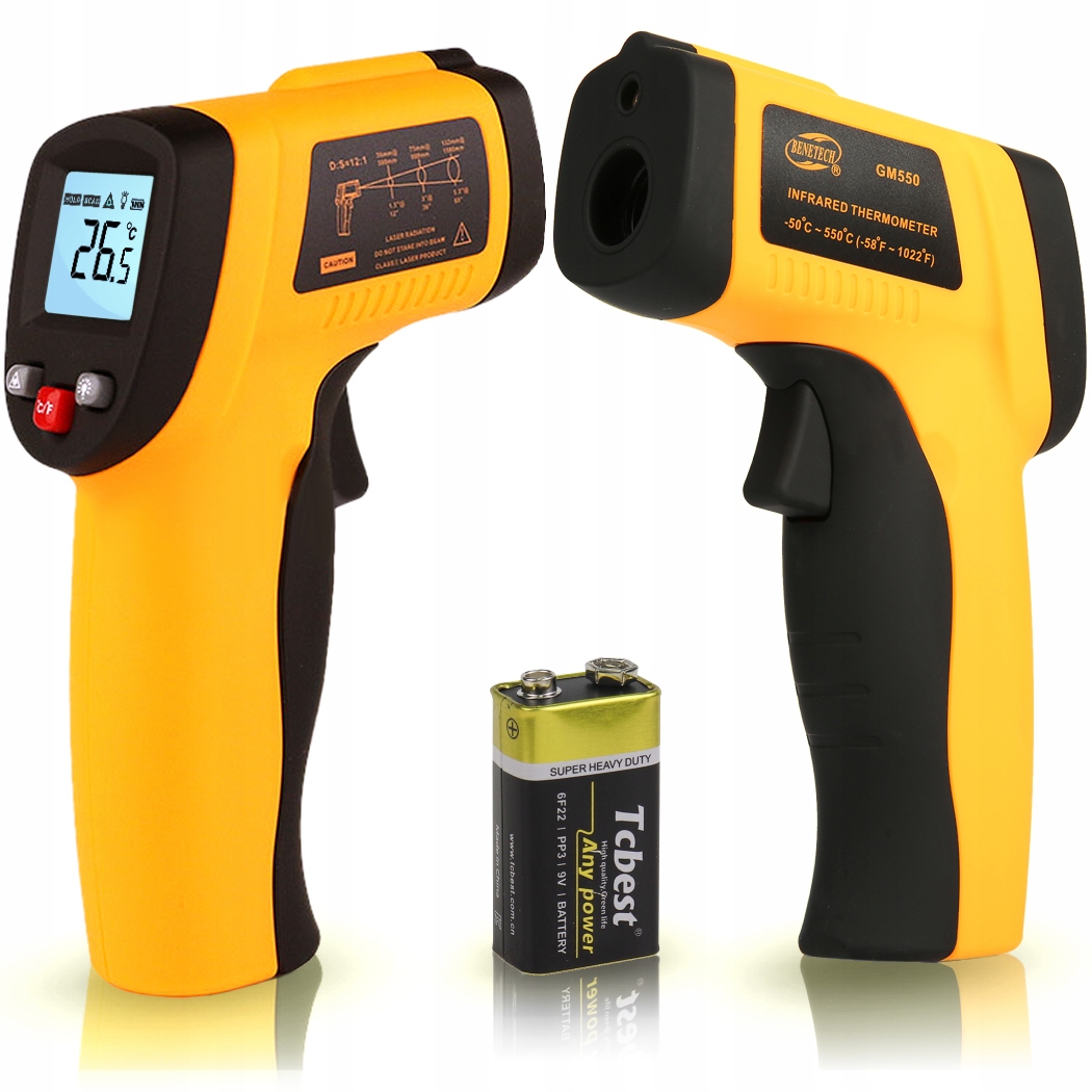 

Pirometr Termometr Laserowy Bezdotykowy -50 +550