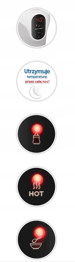 CANPOL PODGRZEWACZ 3W1 Z TERMOSTATEM 77/053 Kolor biały