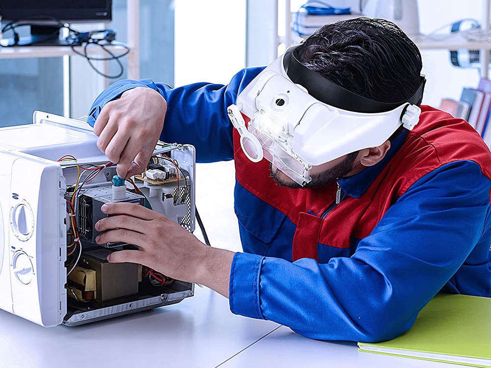 LUPA NAGŁOWNA CZOŁOWA OKULARY 3 LED SOCZEWKI 13x Rodzaj z lampą