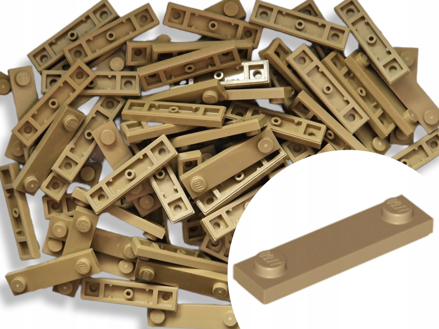 

Lego 41740 Tile Płytka 1x4 Dark Tan Piaskowy 20szt