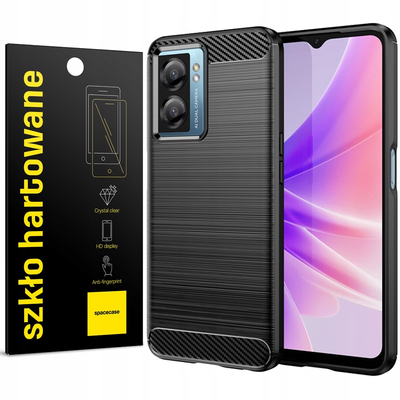 

Etui Carbon Do Oppo A57 4G/A57S/A77 5G Szkło