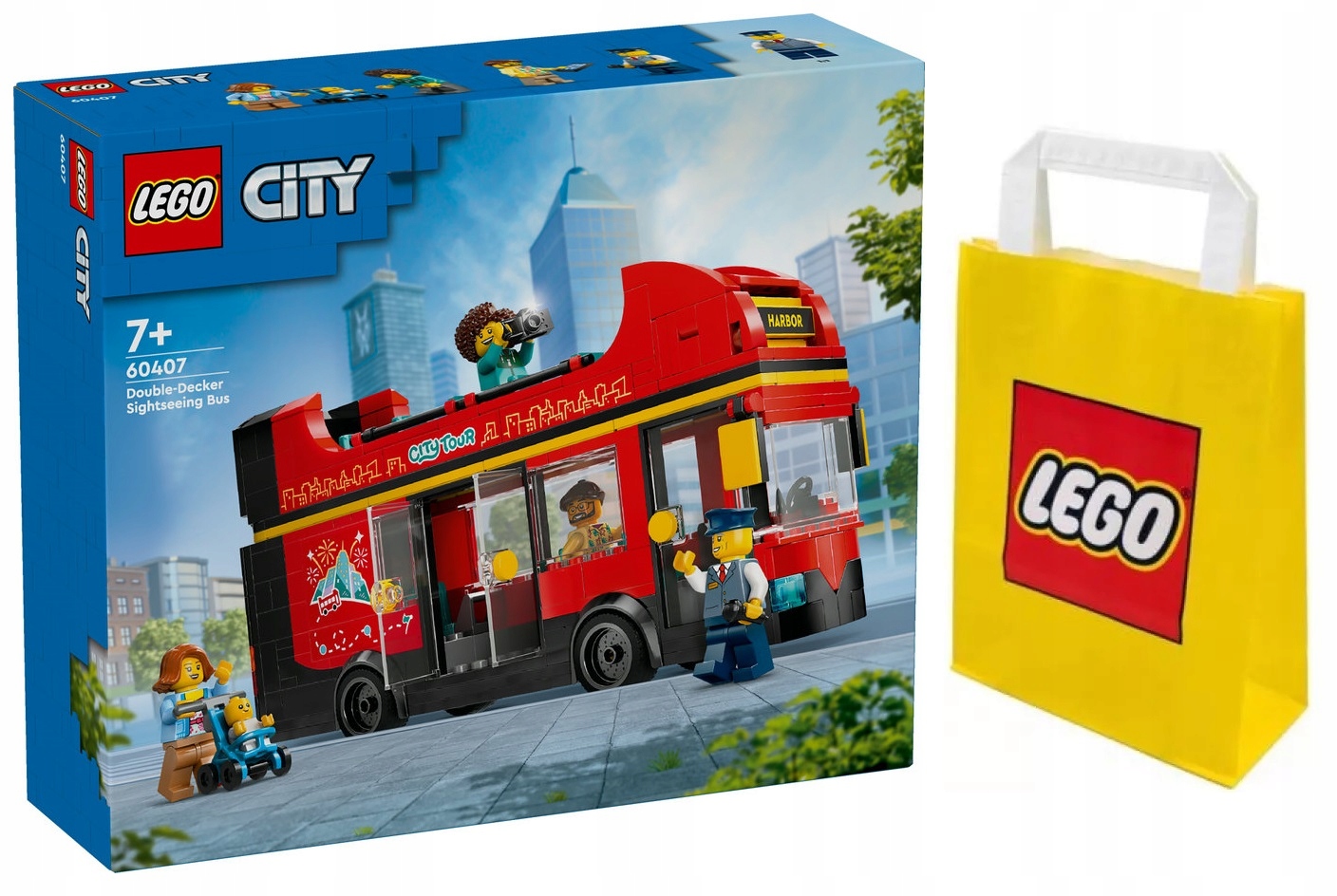 Lego City 60407 Czerwony, piętrowy autokar Torba Lego