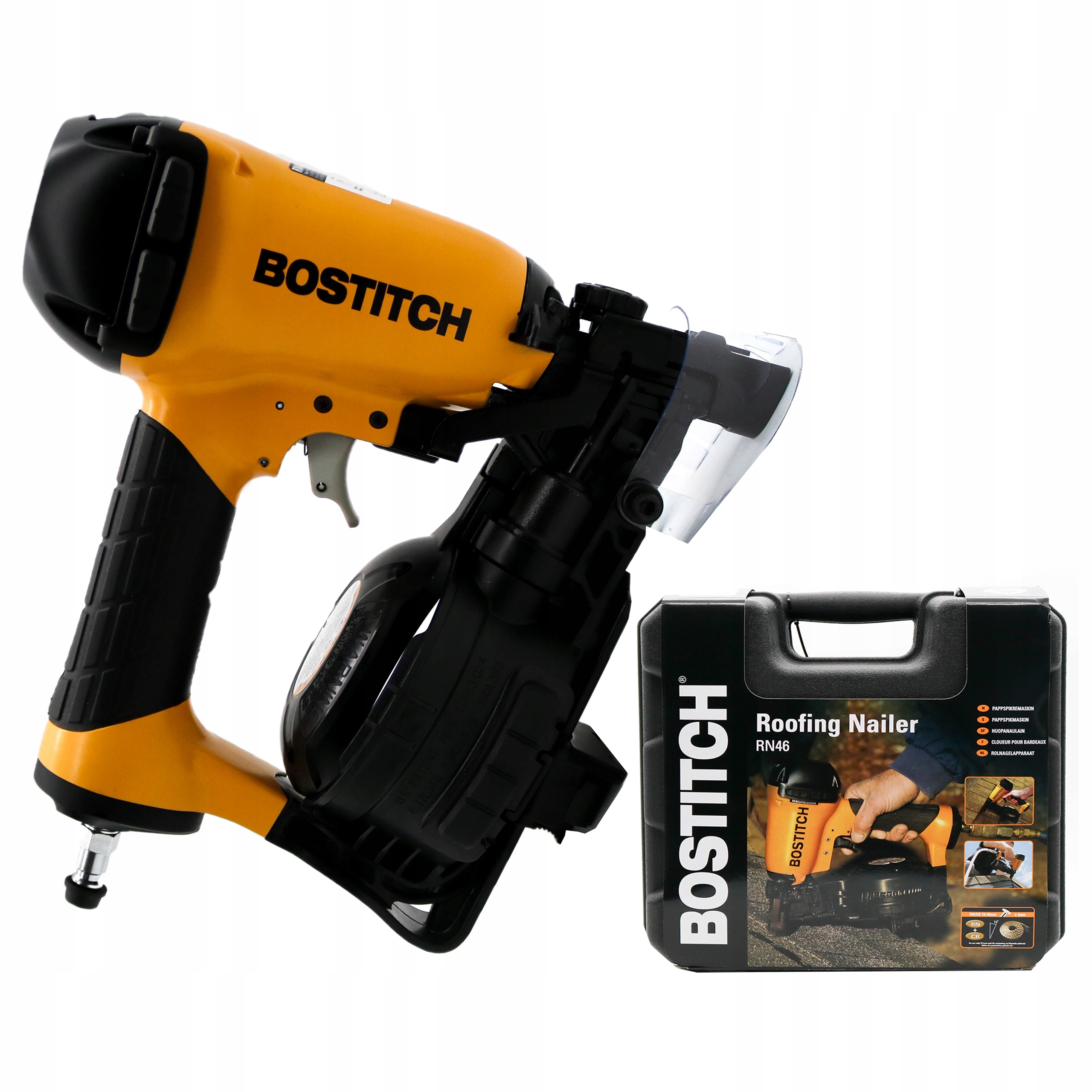 Bostitch Pneumatická hřebíkovačka RN46K-2-E pro pokrývačské práce s pouzdrem