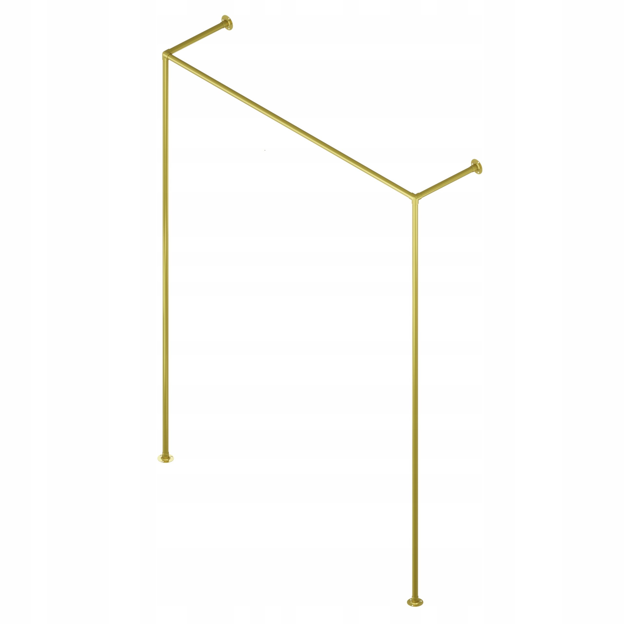 Tyč Na Oblečení Věšák Na Stěnu Loft 203x150cm fi 25mm Hotse Zlatá