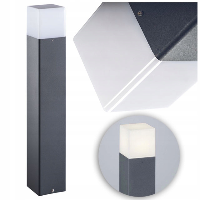 Zahradní sloupkové svítidlo stojací lampa čtverec E27