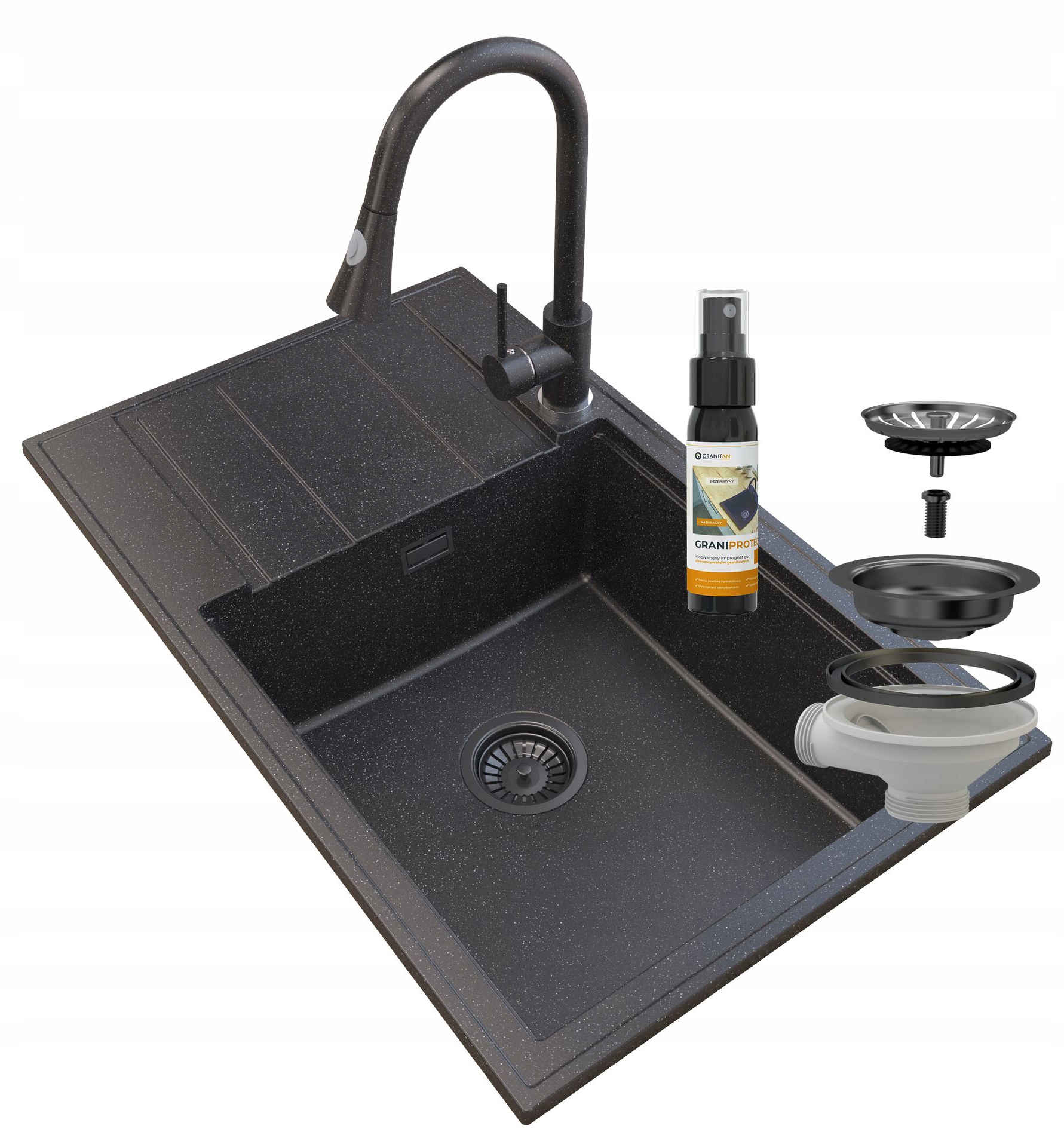 Dřez Granitový Sifon Baterie Snake Granit Louis