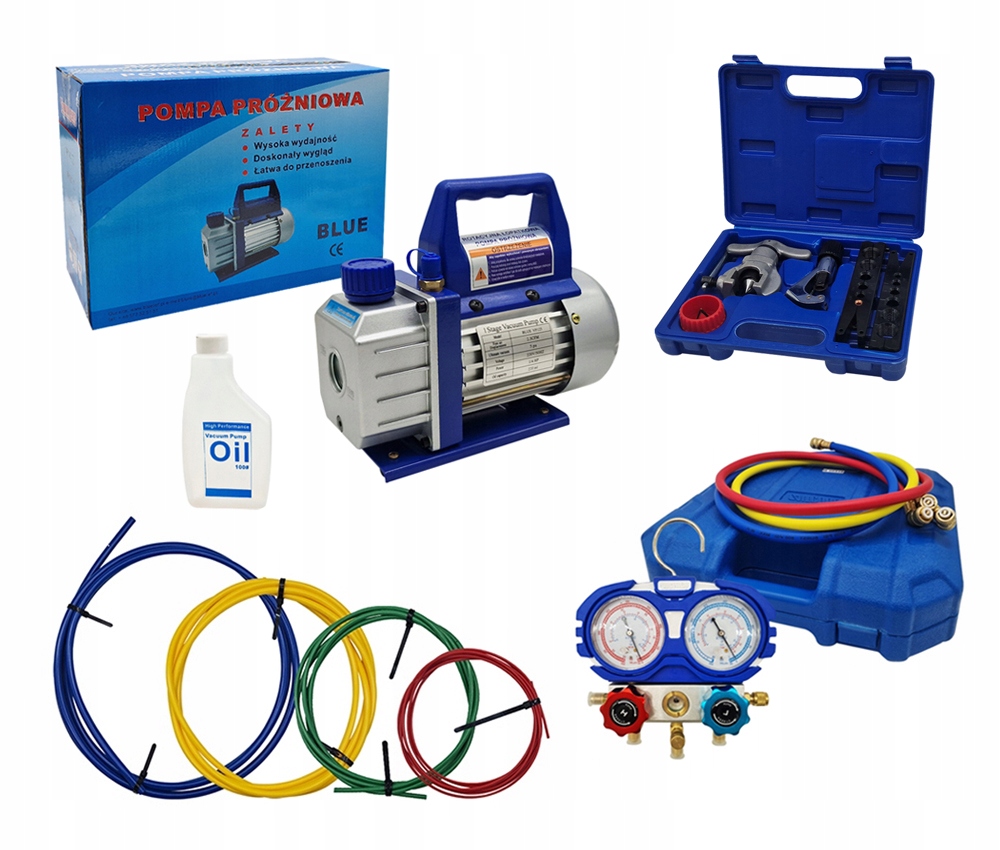Vákuová pumpa VP125 manometer kalich nôž odhrotovač tyče