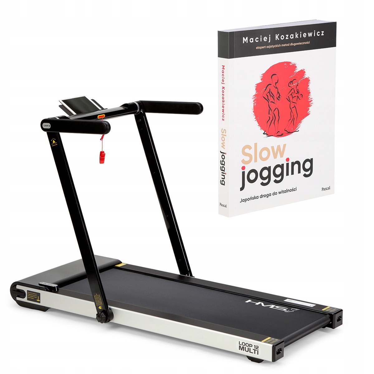 Bieżnia elektryczna LOOP12 Multi Black Z Biurkiem Książka Slow Jogging