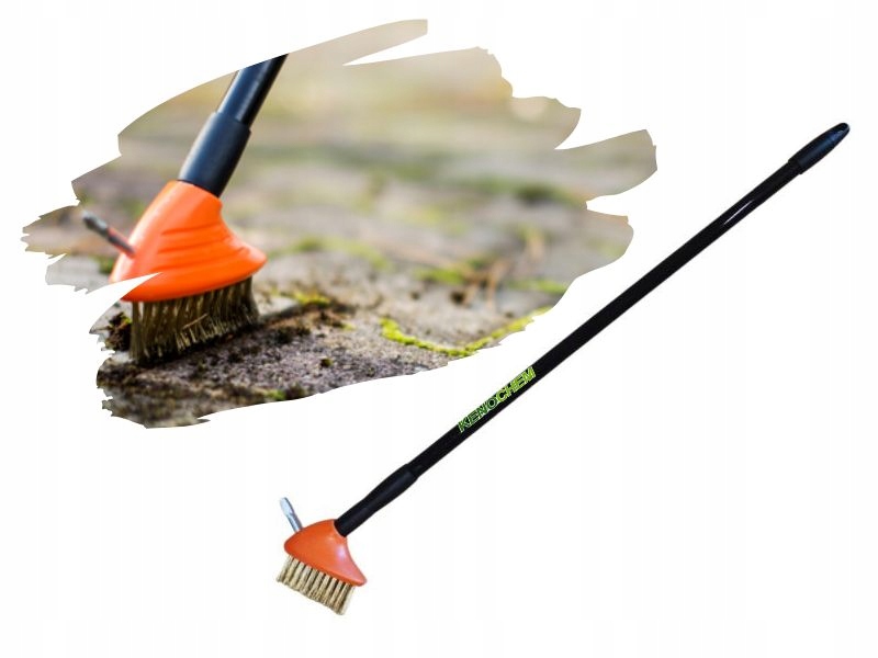 Szczotka do Szorowania Kostki brukowej Ryżowa do usuwania MCHU i TRAWY Marka Bradas