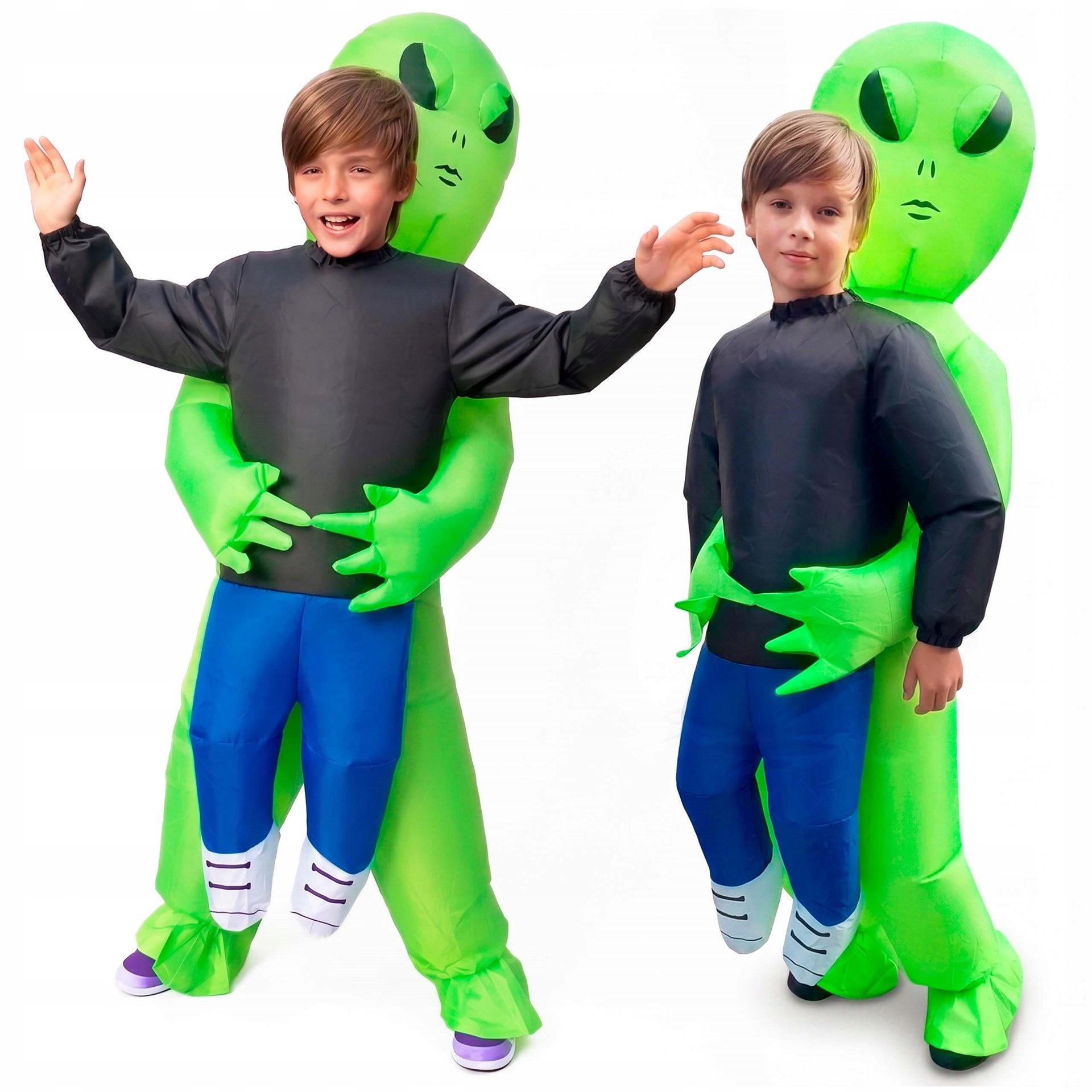 Nafukovací Kostým Mimozemšťanů Kostým Převlek Halloween 120-155 Ufoludek Alien