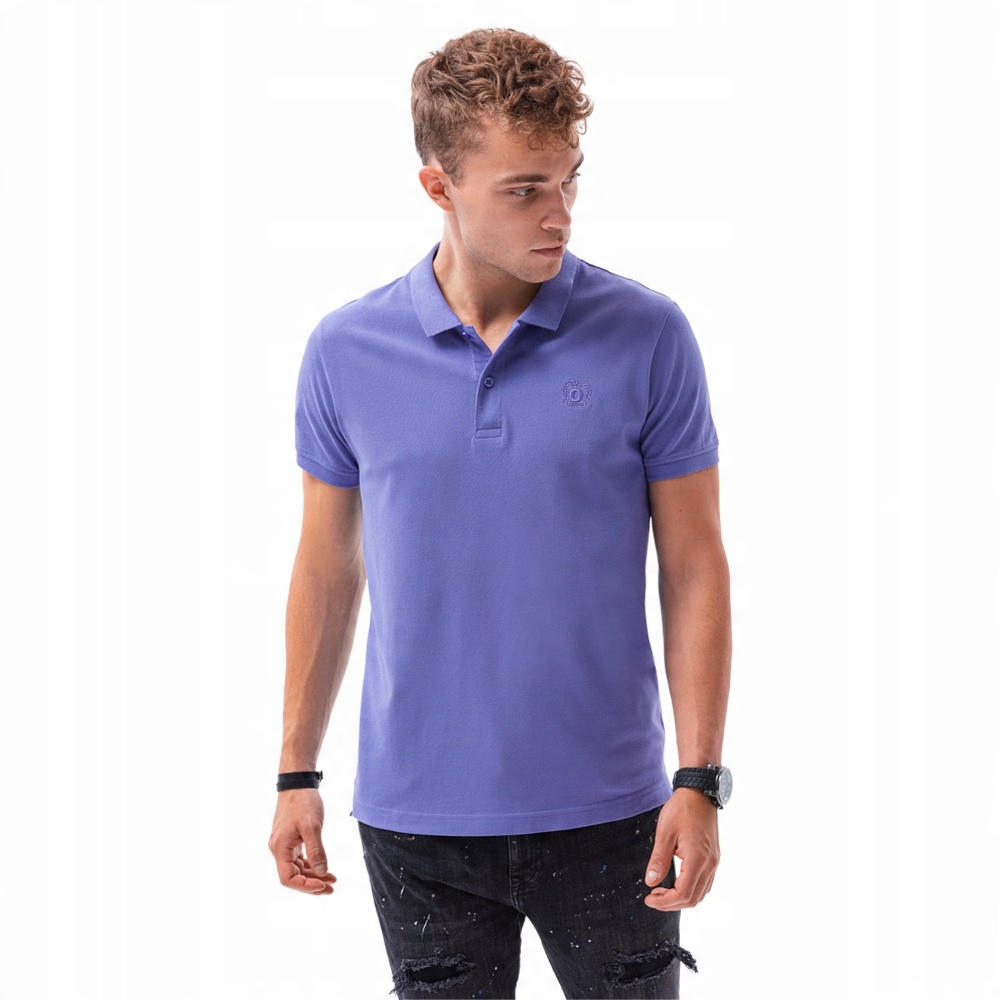

Koszulka męska polo bawełna S1374 fioletowa M