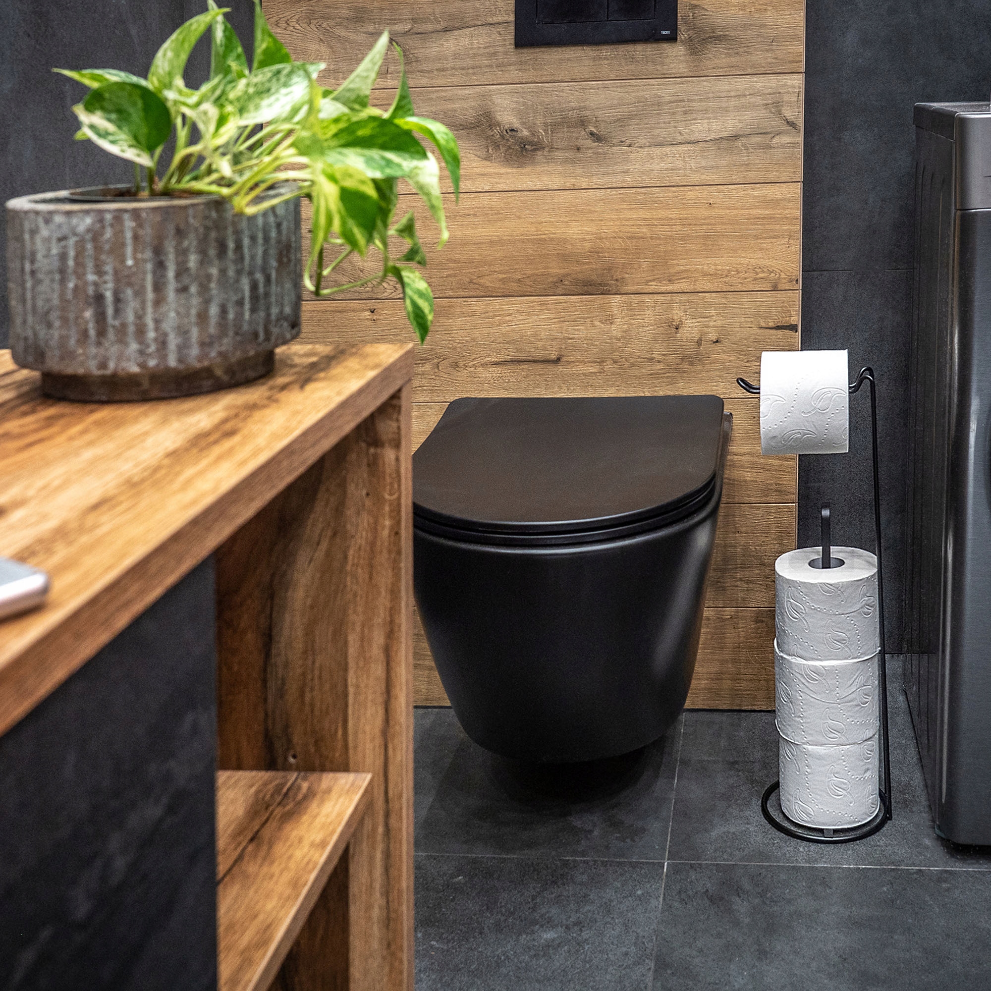 STOJAK UCHWYT NA RĘCZNIK PAPIEROWY PAPIER CZARNY LOFT STYLOWY DO ŁAZIENKI EAN (GTIN) 5902730385936