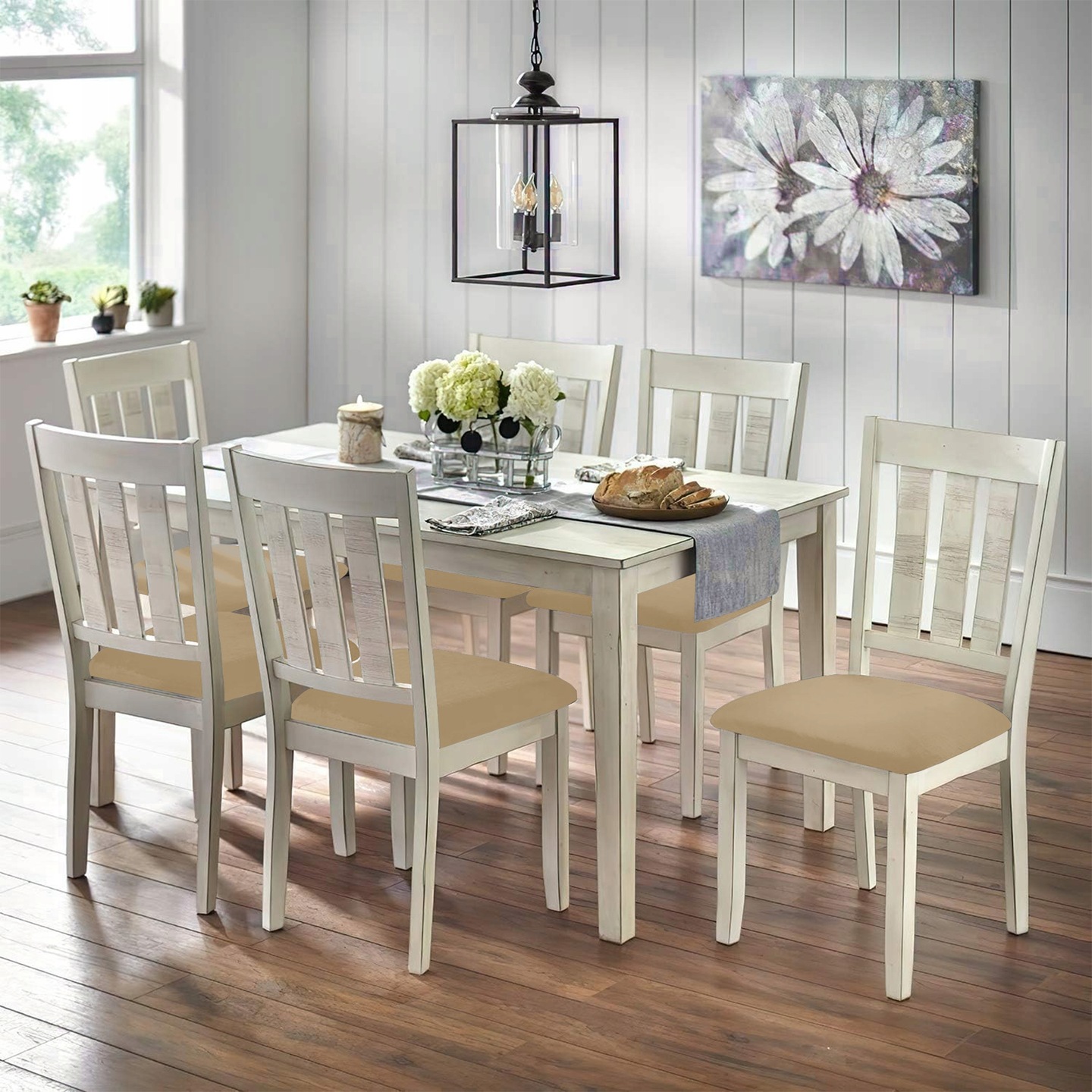 POKROWIEC NA SIEDZISKO 50x50cm BEŻOWY WELUR ELASTYCZNY Kolor dominujący beże i brązy