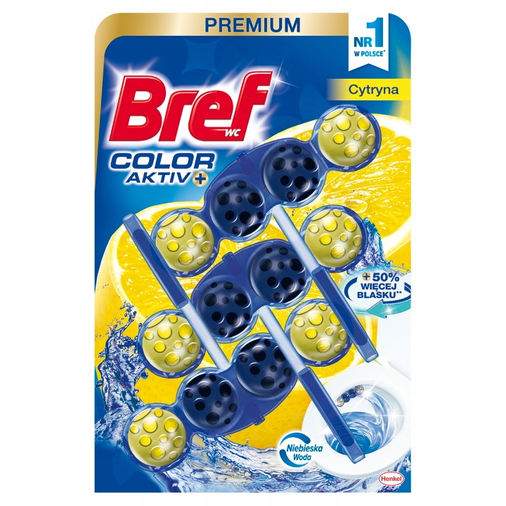 

Bref Color Ative Zawieszka do Wc Cytrynowa 3x50g