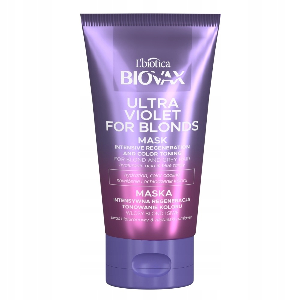 

L'biotica Biovax Ultra Violet for Blonds Maska Int
