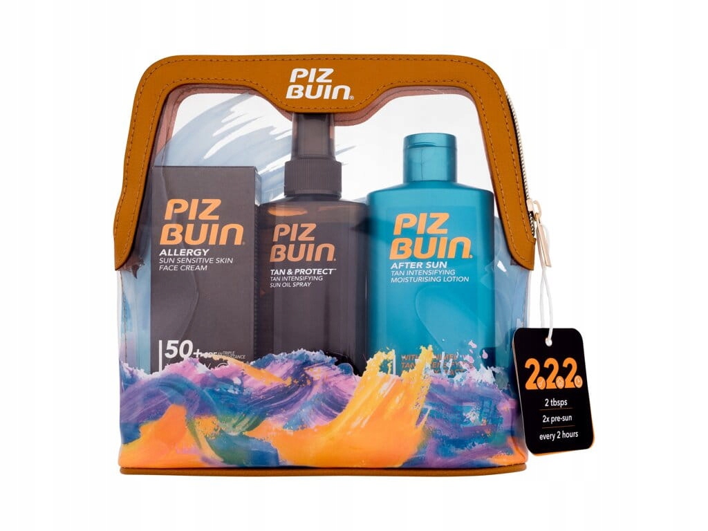 PIZ BUIN Krem SPF50 50ml + Spray SPF30 150ml + Mleczko Po Opalaniu 200ml