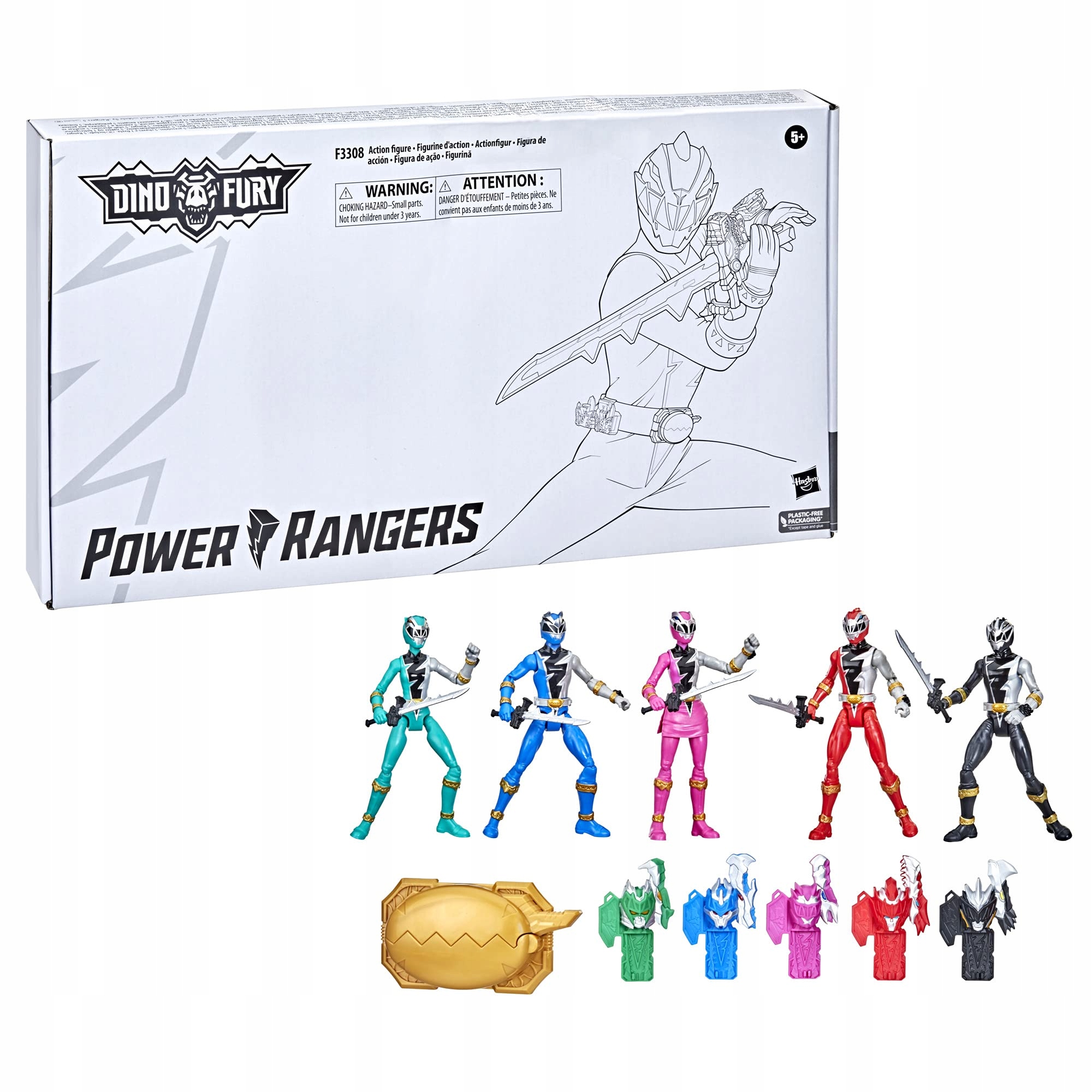 Power Rangers Dino Fury zestaw figurek Figurki