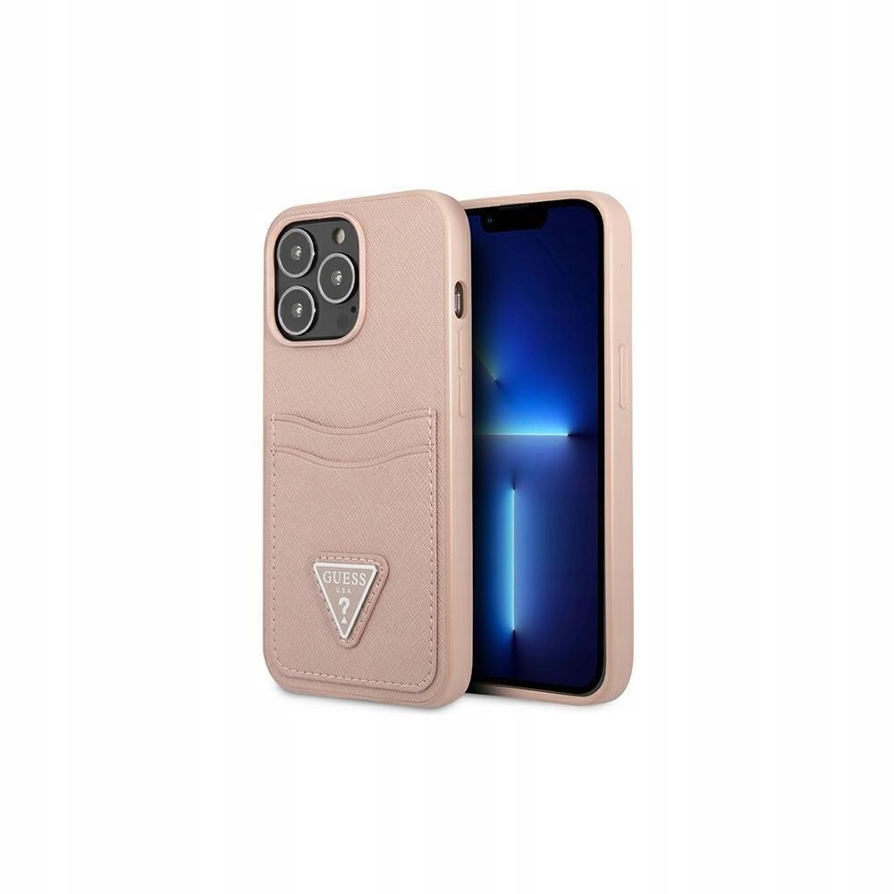 Etui Guess Saffiano Triangle Logo Cardslot na iPhone 13 Pro iPhone 13