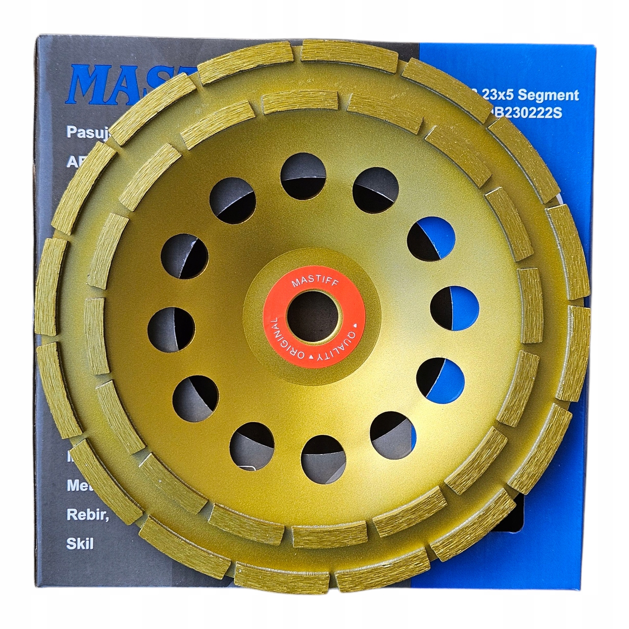 Tarcza Diamentowa Garnkowa Segmentowa Do Szlifowania Betonu 230x22,23mm