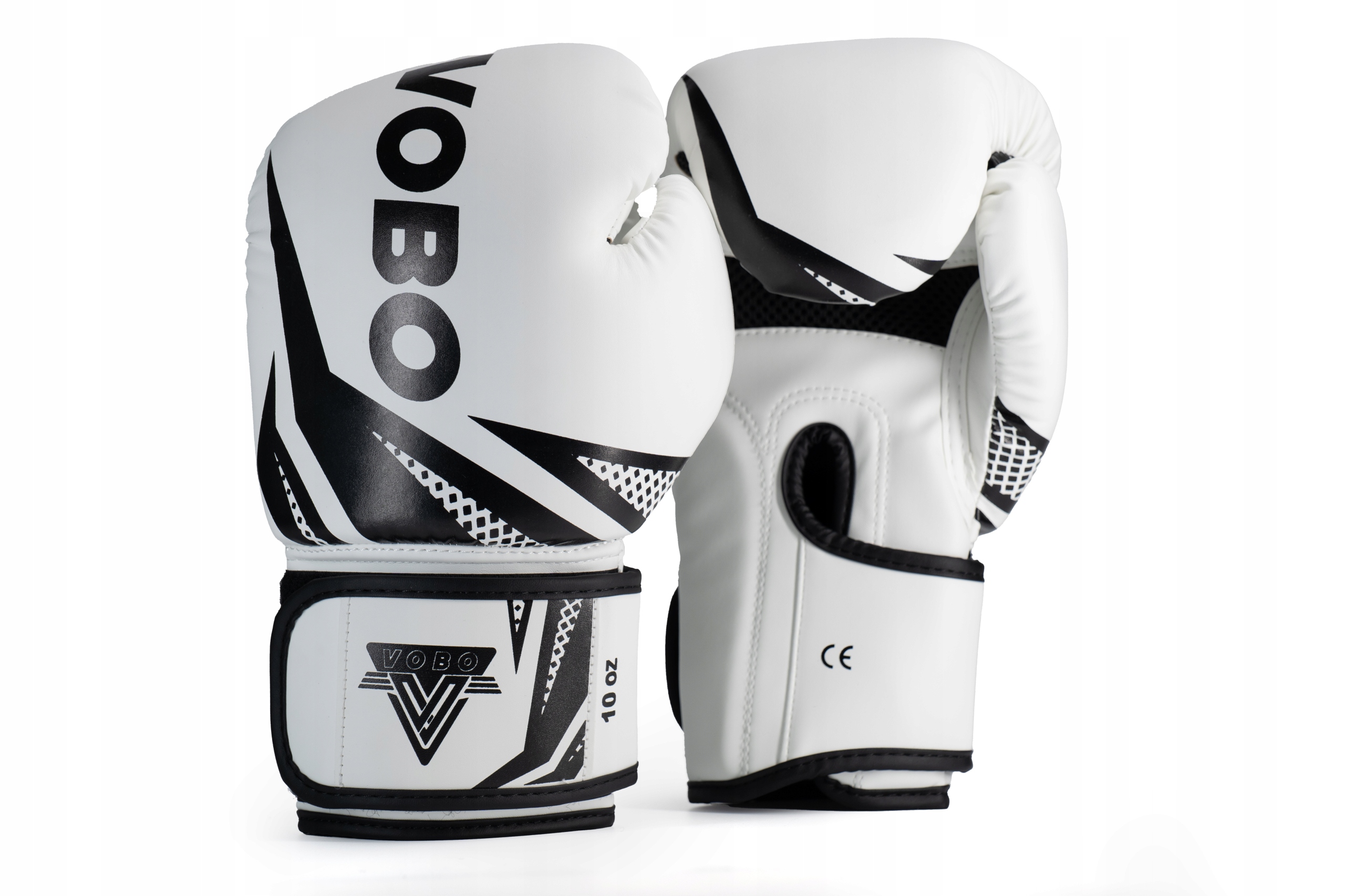 Rękawice Bokserskie VoBo Białe 10 oz