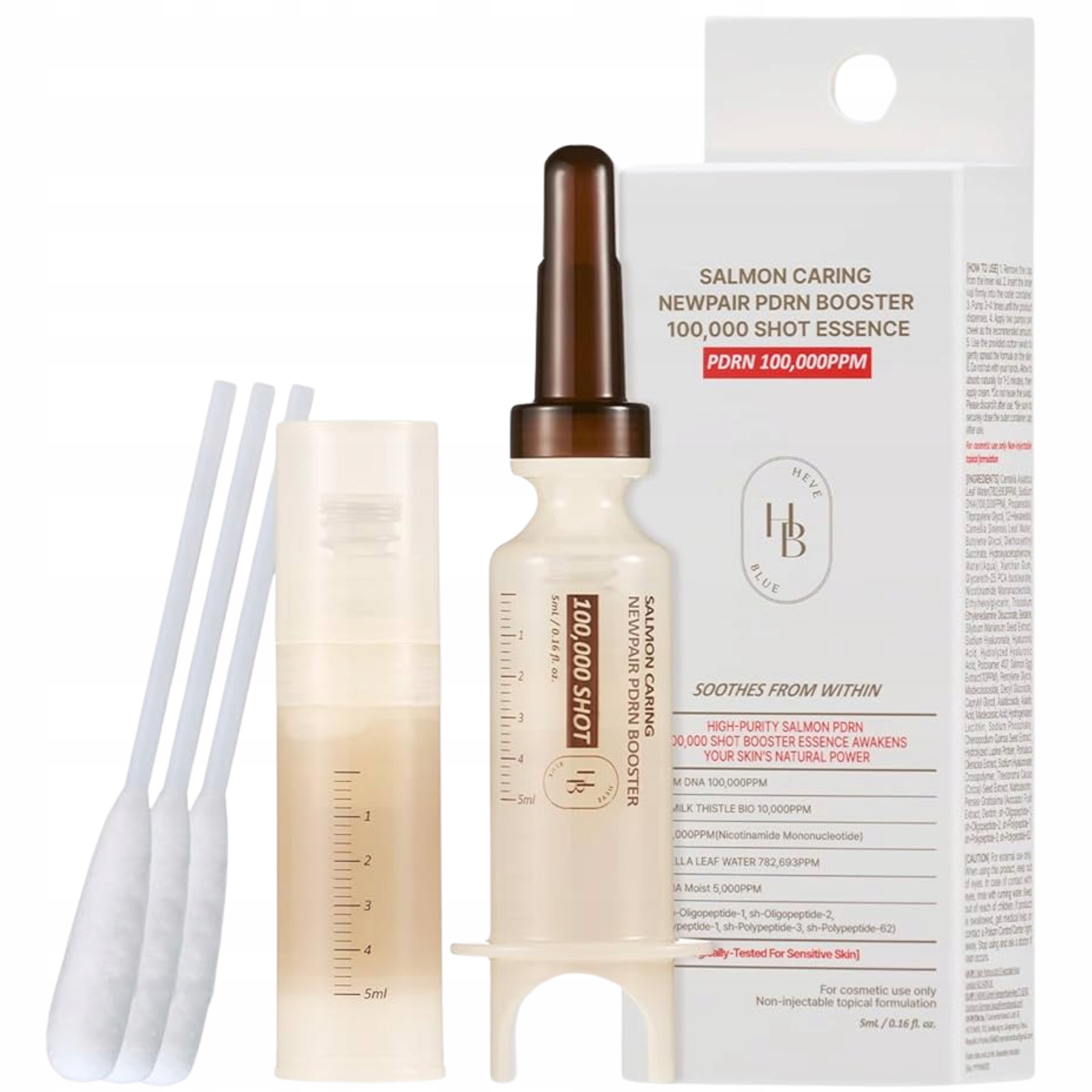 Pleťová esence Heveblue Salmon Caring Newpair Pdrn Booster Shot 5 ml