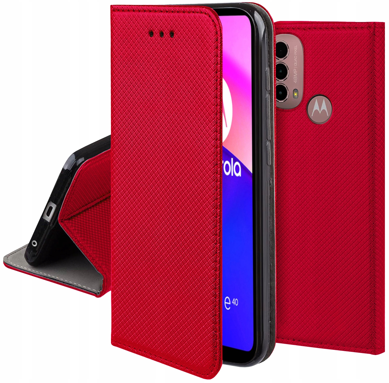 

Etui do Motorola Moto E40 E20 E30 S-magnet Szkło