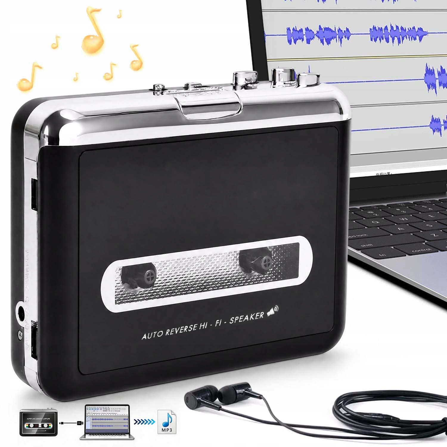 Walkman Nahrávání Kazety Usb Převod Do Formátu MP3, Vylepšený Zvuk