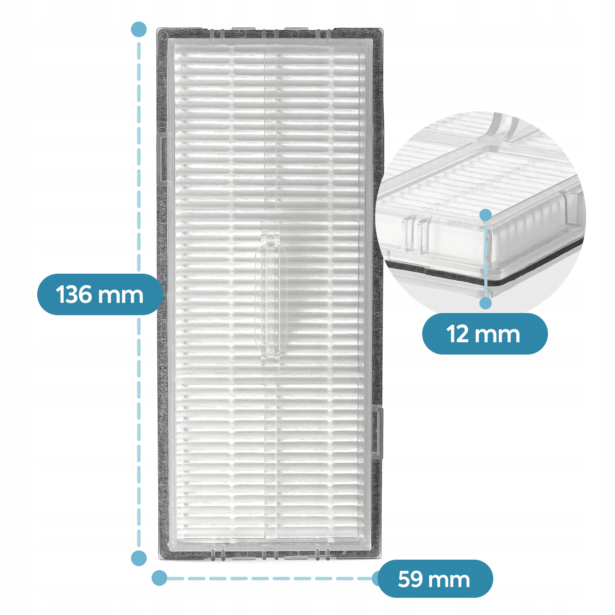 4x Filtr HEPA Do Robota ROBOROCK S7 Max Maxv Ultra, S70, S75, T7S Plus Kod producenta Zestaw filtrów ROBOROCK S7