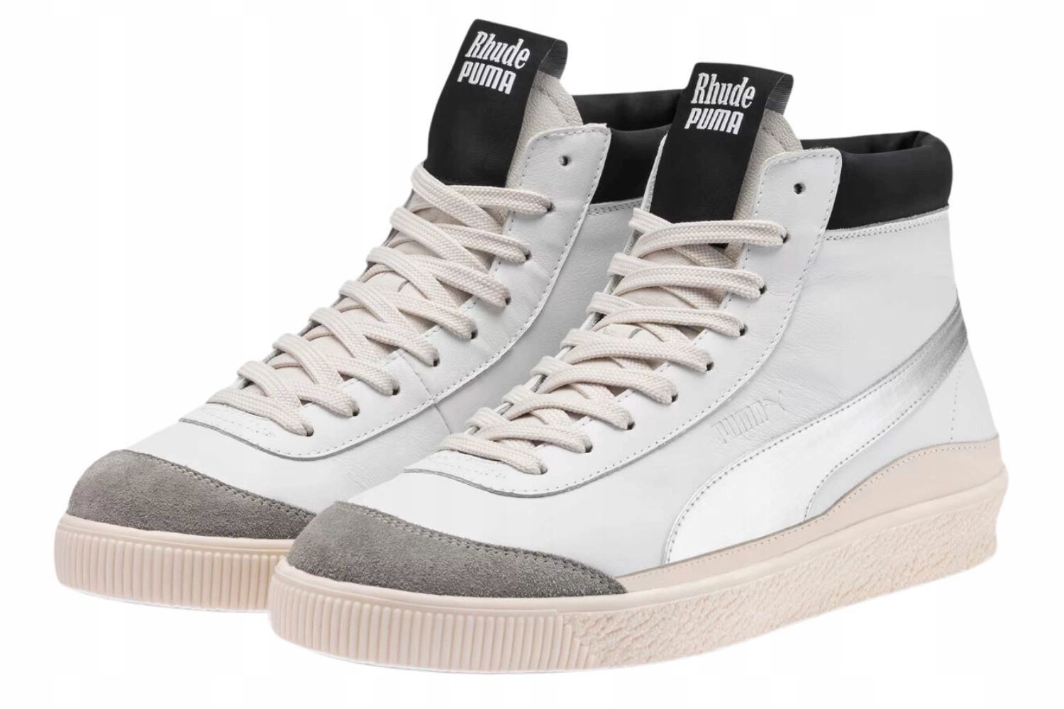 Boty Puma Basket '68 Pg MID Rhude unisex kožené vysoké bílé módní vel. 40