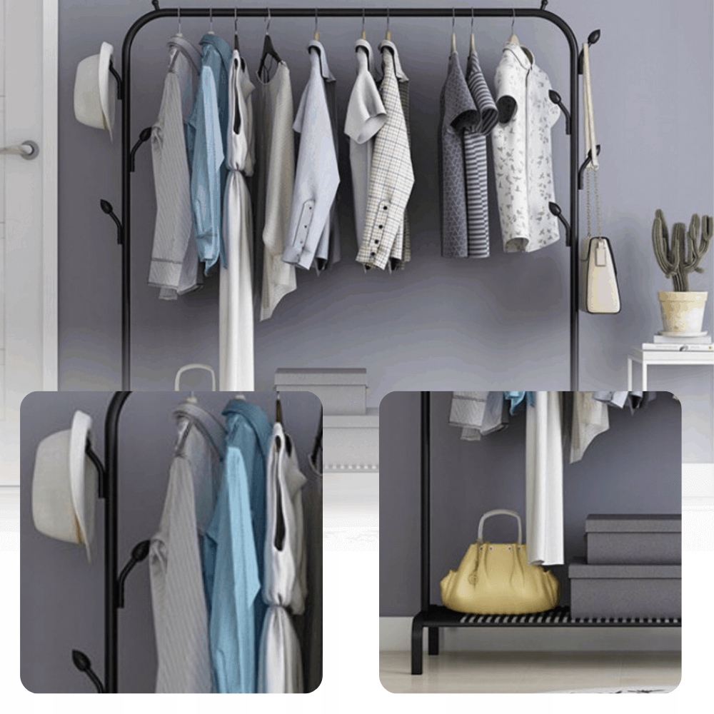 MOCNY STABILNY WIESZAK NA UBRANIA STOJAK DUŻY STOJĄCY Z WIESZAKAMI Rodzaj montażu stojący