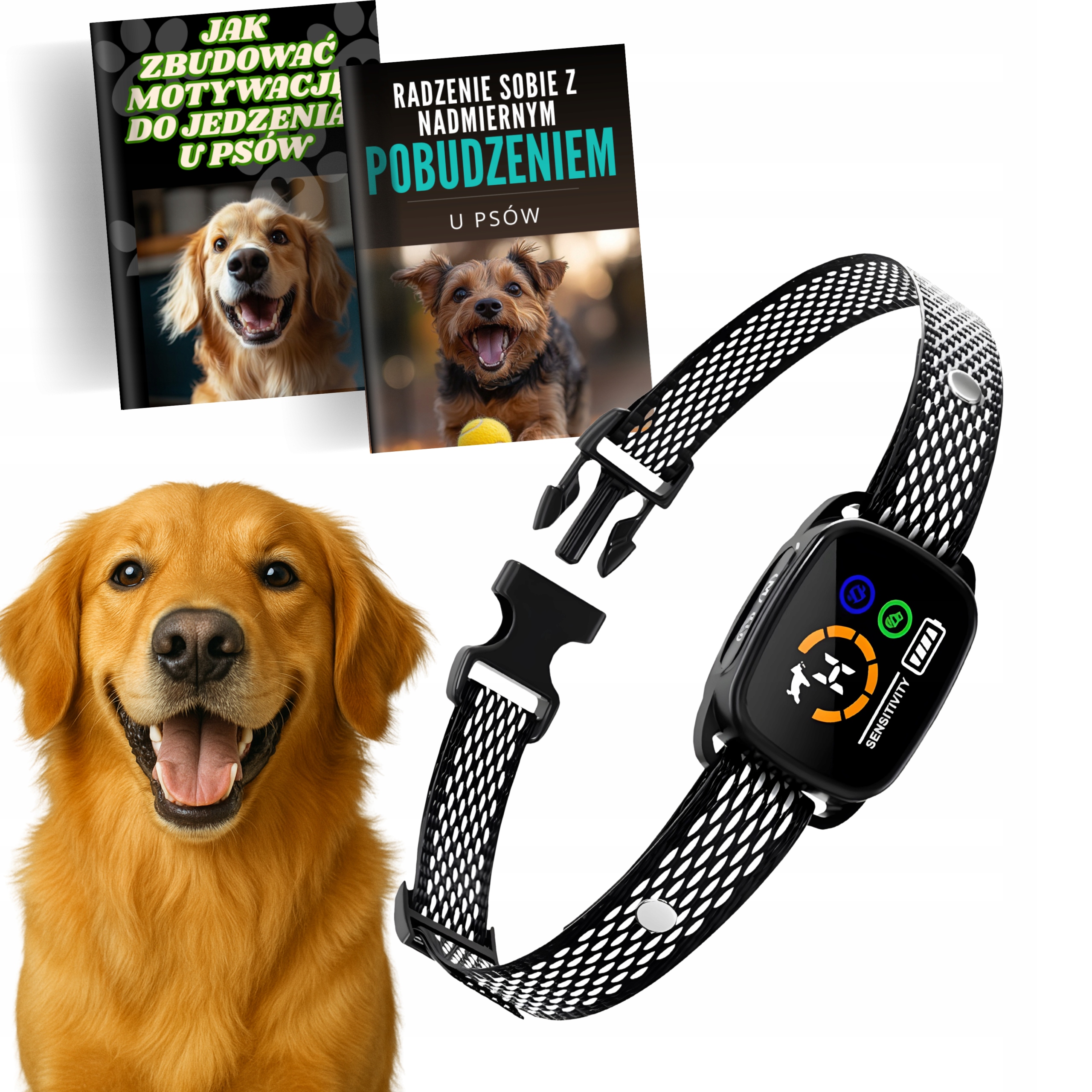 Levně Protištěkací obojek pro psa Bez Proudu – zvuk vibrace Trénink