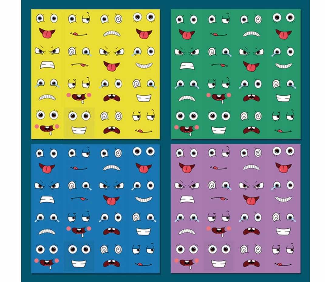 GRA KLOCKI ZMIENIAJĄCA TWARZ ZABAWA EMOCJE KARTY Kod producenta q