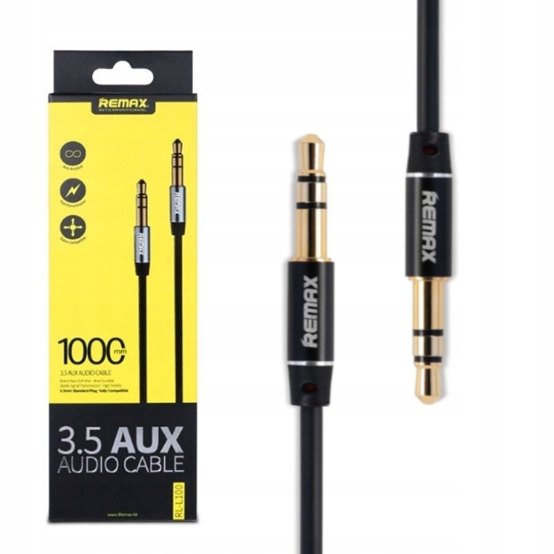

Remax Kabel Przewód Jack 3.5MM Aux Audio 100CM 1M