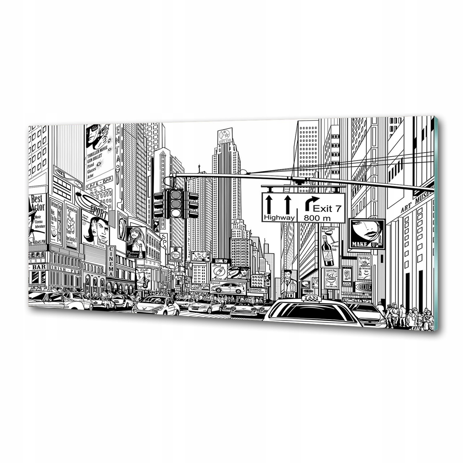 Panel do kuchyne Ulice New Yorku 125x50 Lepidlo