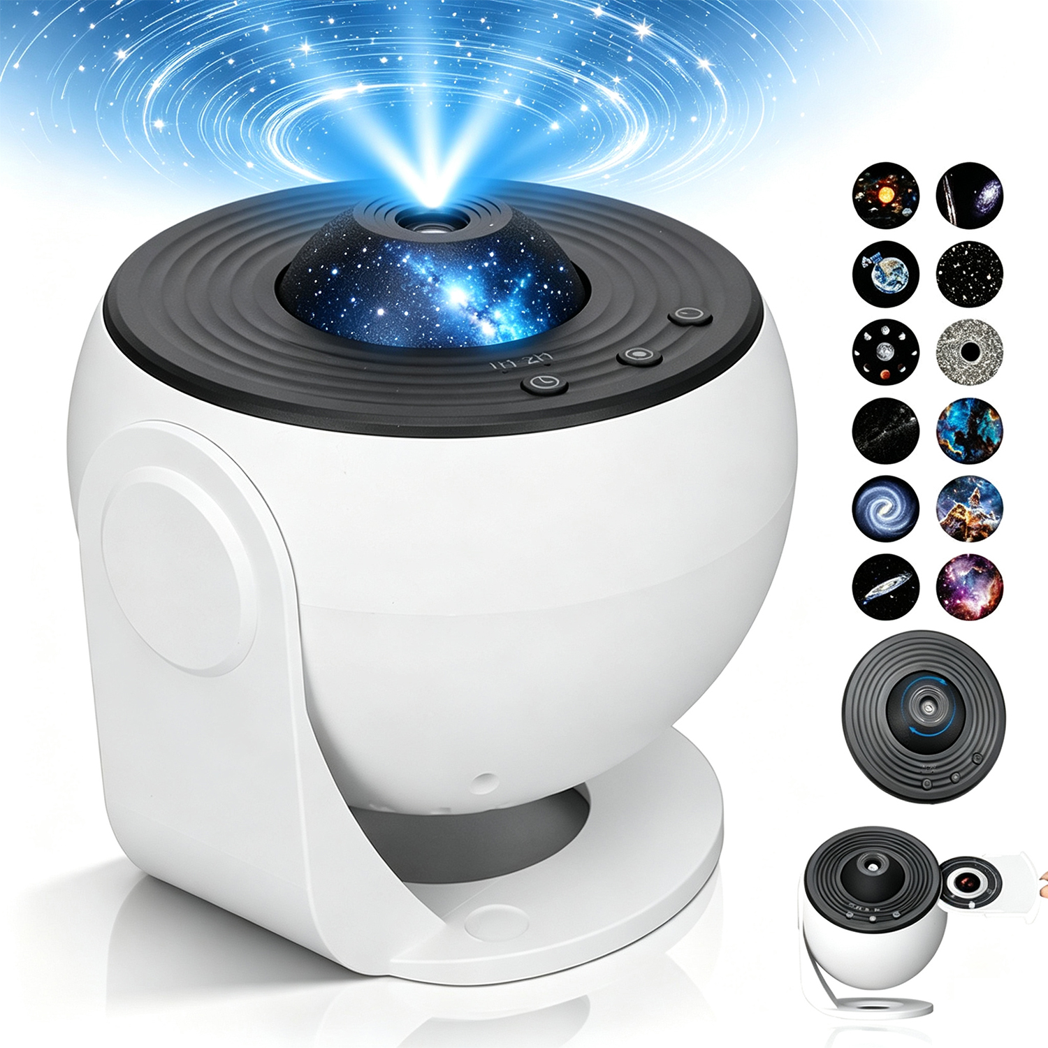 Projektor Gwiazd Rzutnik 4K 360 Timer Galaktyka Gwiazdy Lampka Nocna 12SCEN