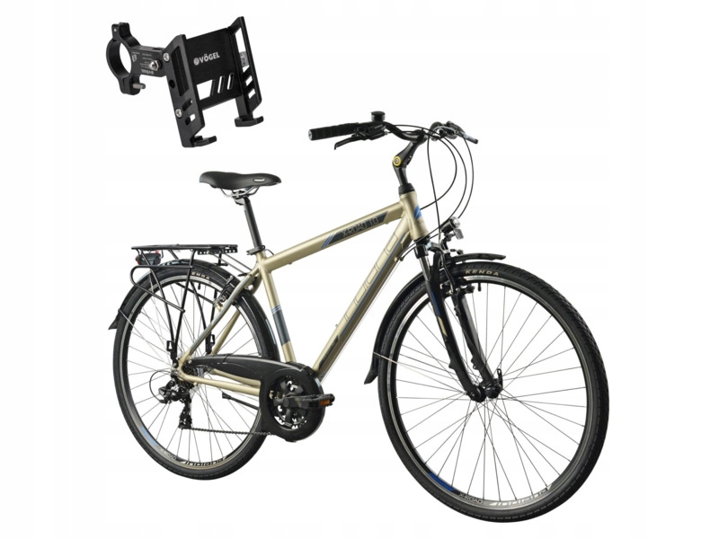 Rower trekkingowy Indiana X-Road 1.0 M17 28cali (NT-210DG) Piaskowy+Uchwyt